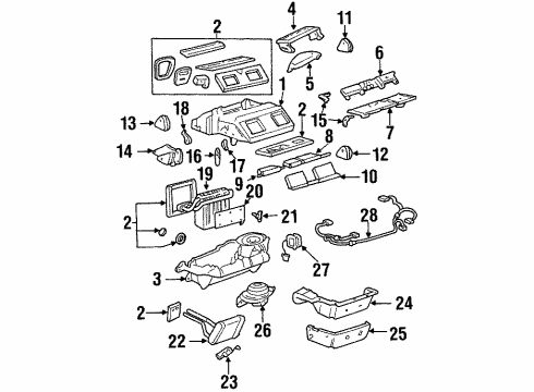 2001 Oldsmobile Aurora Motor Kit,Blower (W/ Impeller) Diagram for 19213206