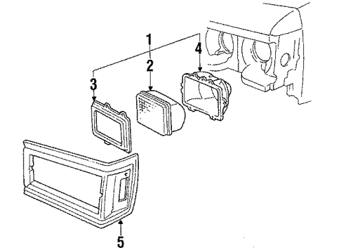 1984 Oldsmobile Custom Cruiser Headlamps Diagram