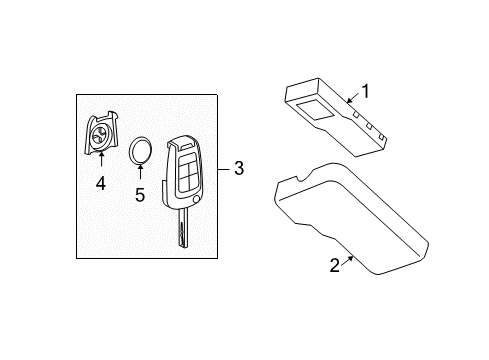 2011 Chevy Camaro Cover,Remote Control Door Lock Receiver Antenna Diagram for 22759366