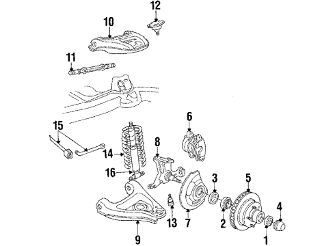 1985 Cadillac DeVille Front Brakes Diagram 2 - Thumbnail