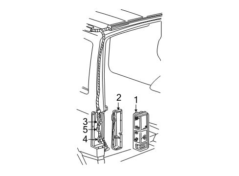 1997 GMC Safari Lamp Assembly, Back Up & Tail Diagram for 5978023