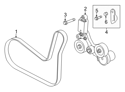 2012 Buick LaCrosse Belts & Pulleys Diagram