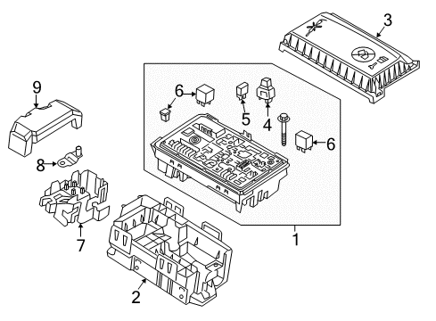 2019 Buick Cascada Housing, Front Compartment Fuse Block Diagram for 13302321