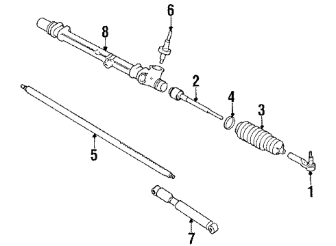 1984 Pontiac Fiero Steering Column & Wheel, Steering Gear & Linkage Diagram 4 - Thumbnail