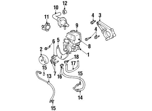 2002 Pontiac Firebird PUMP KIT,P/S Diagram for 19369068