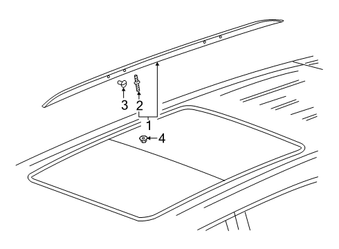 2024 Cadillac XT6 Rail Assembly, Lugg Carr Si Diagram for 84587892