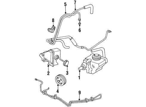 1996 Chevy Monte Carlo Hose Assembly, P/S Gear Inlet Diagram for 26047344