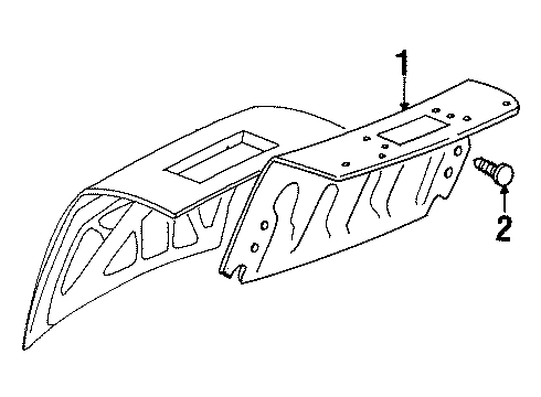 1999 Cadillac DeVille Interior Trim - Trunk Lid Diagram