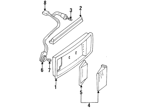 1997 Cadillac DeVille Backup & License Lamps Diagram