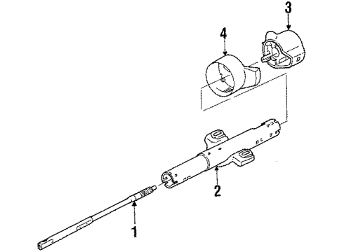 1988 Oldsmobile Firenza Steering Column, Steering Wheel Diagram 3 - Thumbnail