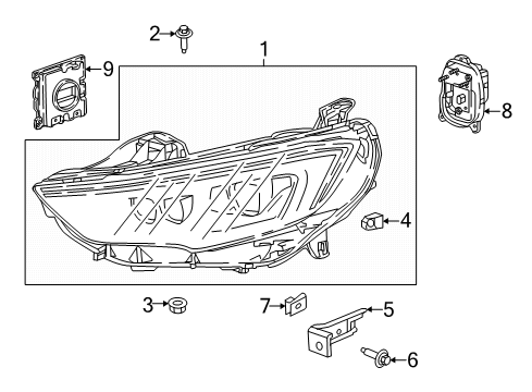 2018 Buick Regal TourX Headlamps Diagram 1 - Thumbnail