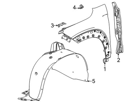 2024 Chevy Trailblazer Fender & Components Diagram