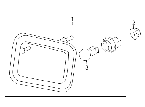 2004 Hummer H2 Socket,Parking & Turn Signal Lamp Diagram for 12335899