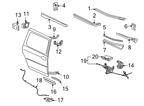 2007 Buick Terraza Tracks & Components Diagram