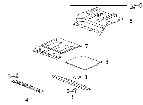 2012 Chevy Tahoe Interior Trim - Rear Body Diagram 1 - Thumbnail