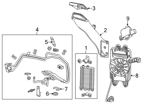 2014 Chevy Corvette Trans Oil Cooler Diagram 1 - Thumbnail