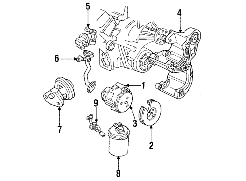 1994 Cadillac Fleetwood Emission Components Diagram