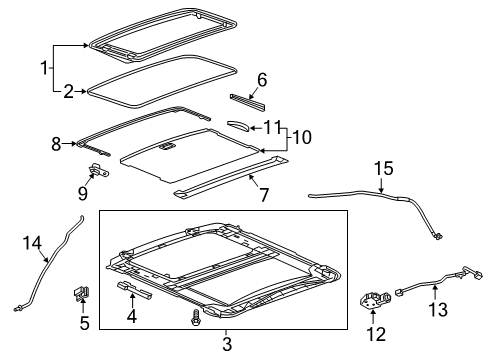 2019 Cadillac ATS Sunroof Diagram