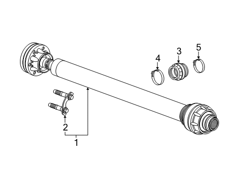 2019 Chevy Silverado 1500 LD Drive Shaft - Front Diagram