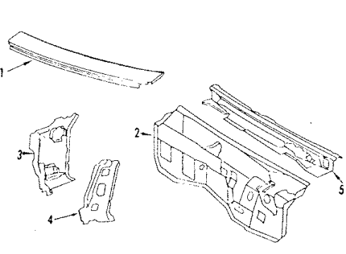 1985 Oldsmobile Toronado Cowl Panels Diagram