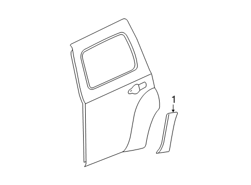 2009 Chevy HHR Film, Rear Side Door Trim Panel Protective Diagram for 25791042