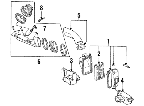 1996 Pontiac Firebird Air Intake Diagram 1 - Thumbnail