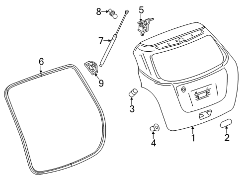 2016 Chevy Trax Lift Gate Diagram 1 - Thumbnail