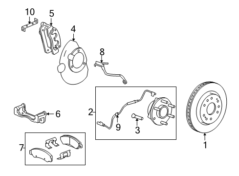 2013 Chevy Silverado 1500 Front Brakes Diagram 3 - Thumbnail