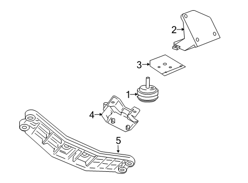 2005 Pontiac GTO Engine & Trans Mounting Diagram