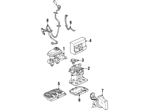 1998 Saturn SC1 Anti-Lock Brakes Diagram 1 - Thumbnail