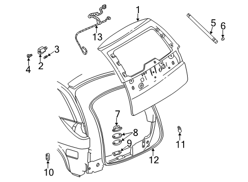 2005 Buick Rendezvous Lift Gate Diagram 1 - Thumbnail