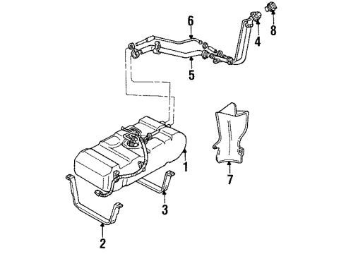 1996 Oldsmobile Silhouette Fuel Supply Diagram