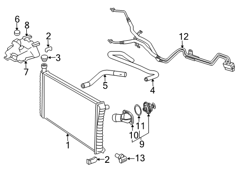 2019 Chevy Express 2500 Radiator & Components Diagram 3 - Thumbnail