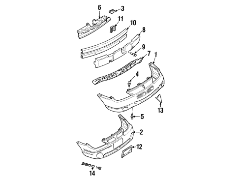 1997 Pontiac Grand Prix Front Bumper Diagram