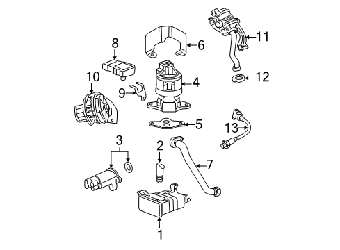 2008 Buick Lucerne Pump Assembly, Secondary Air Injection (W/ Bracket) Diagram for 12588210