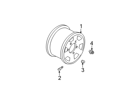 1995 GMC C1500 Wheels Diagram 1 - Thumbnail