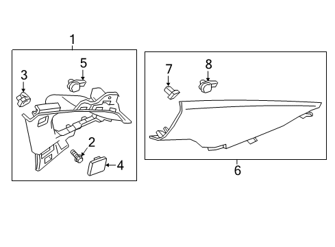 2020 Chevy Malibu Interior Trim - Quarter Panels Diagram