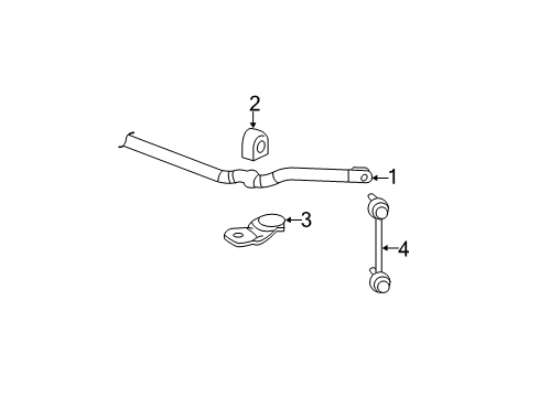 2014 Cadillac CTS Stabilizer Bar & Components - Front Diagram