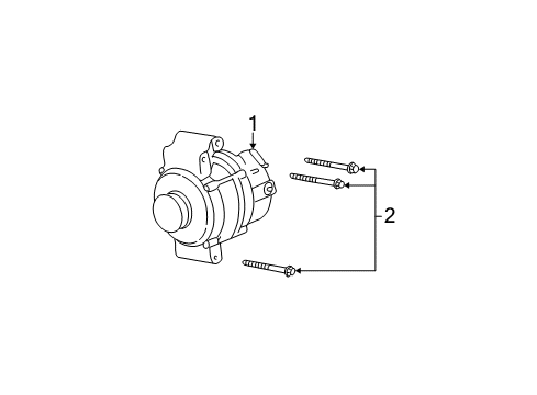 2006 Pontiac G6 GENERATOR Assembly Diagram for 20833569