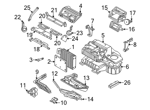 2001 Buick Century Heater Core & Control Valve Diagram