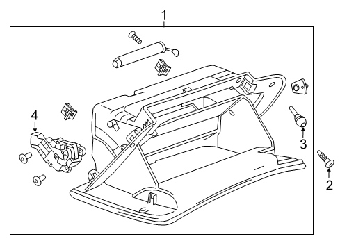 2019 Cadillac Escalade ESV Glove Box Diagram