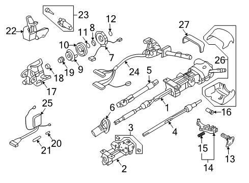 2004 Hummer H2 Cylinder Kit,Ignition Lock(Uncoded) *2471 Diagram for 15298923