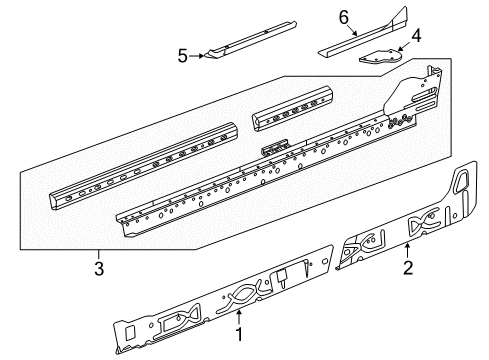 2019 GMC Sierra 3500 HD Rocker Panel Diagram