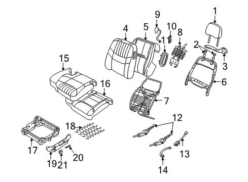 2001 Chevy Monte Carlo GUIDE,P/SEAT SHLDR BELT H/RST *NEUTRAL Diagram for 88893116