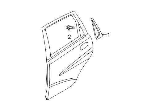 2007 Chevy Aveo5 Exterior Trim - Rear Door Diagram