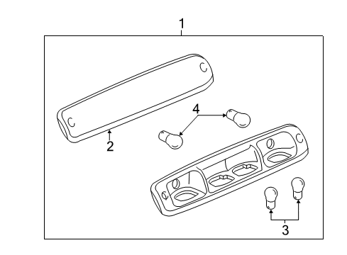 2011 Chevy Silverado 3500 HD High Mount Lamps Diagram 2 - Thumbnail