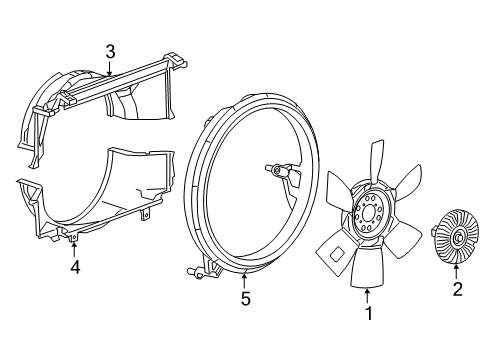 2023 GMC Savana 3500 Cooling System, Radiator, Water Pump, Cooling Fan Diagram 1 - Thumbnail