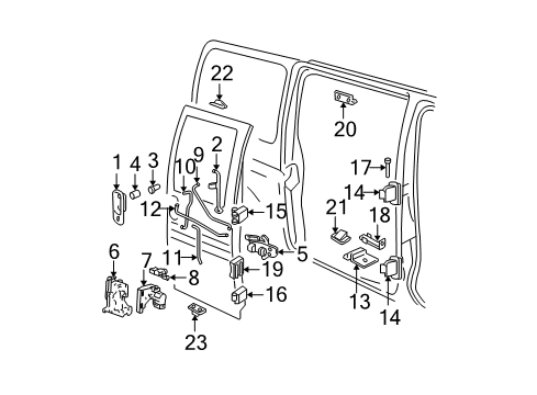 2022 Chevy Express 3500 Side Door - Electrical Diagram