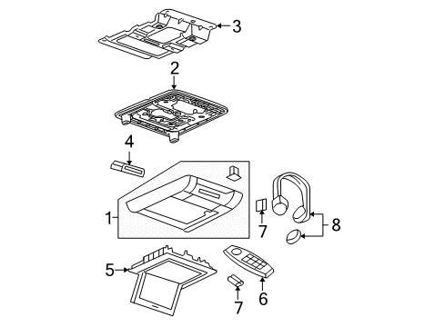 2010 GMC Acadia Entertainment System Components Diagram 2 - Thumbnail