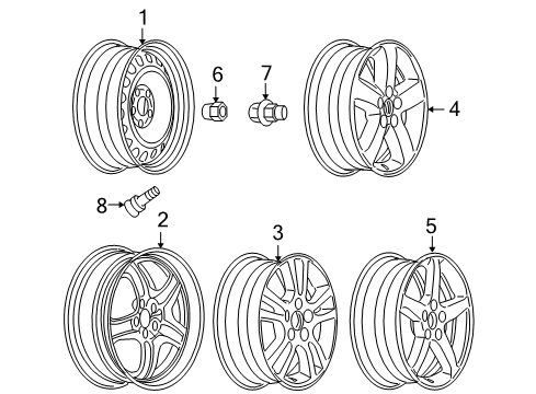 2005 Pontiac G6 Wheels Diagram